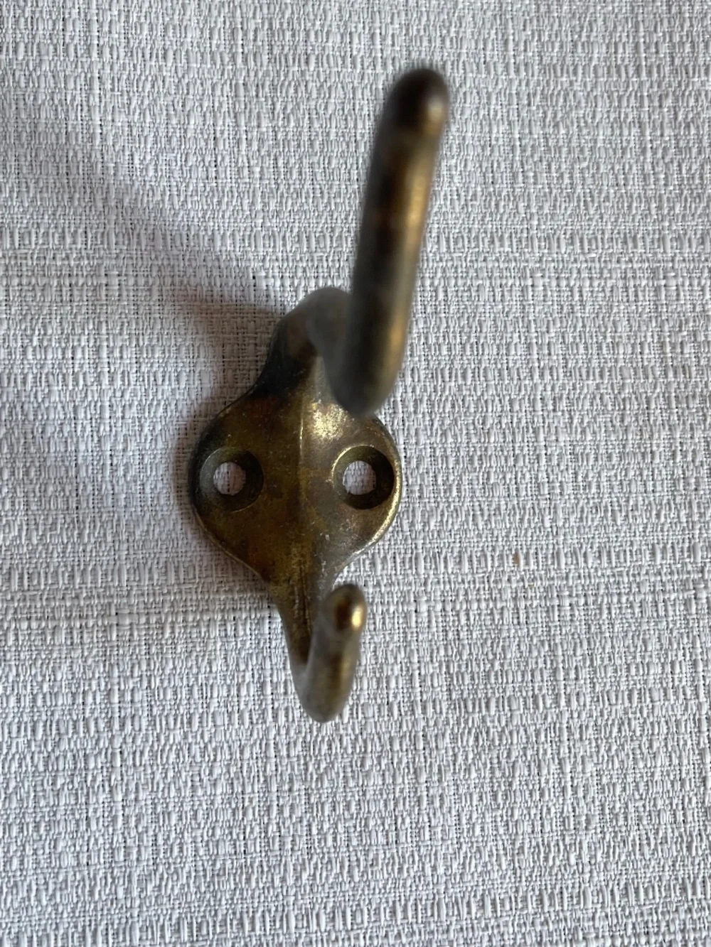 Antique Brass Double Wall Hook - Picture 4 of 7